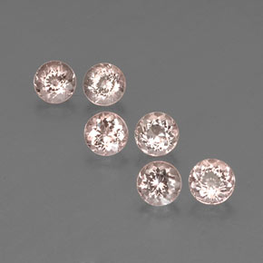 Pedras preciosas de morganita rosa natural de  ct, corte redondo, VVS-VS