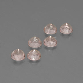 Pedras preciosas de morganita rosa natural de  ct, corte redondo, VVS-VS