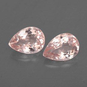Pedras preciosas de morganita rosa natural de  ct, formato de pêra, VS