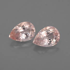 Pedras preciosas de morganita rosa natural de  ct, formato de pêra, VS