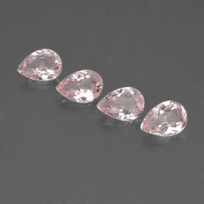 Pedras preciosas de morganita rosa natural de  ct, formato de pêra, VS