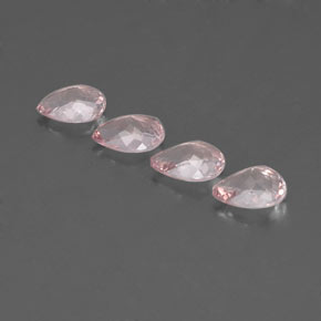 Pedras preciosas de morganita rosa natural de  ct, formato de pêra, VS