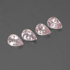 Pedras preciosas de morganita rosa natural de  ct, formato de pêra, VVS
