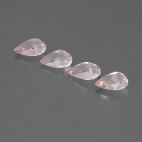 Pedras preciosas de morganita rosa natural de  ct, formato de pêra, VVS