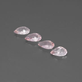 Pedras preciosas de morganita rosa natural de  ct, formato de pêra, VVS-VS