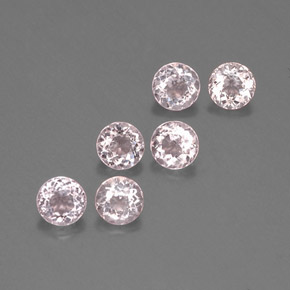 Pedras preciosas de morganita rosa natural de  ct, corte redondo, VS
