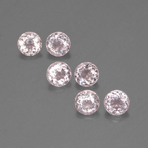 Pedras preciosas de morganita rosa natural de  ct, corte redondo, VS