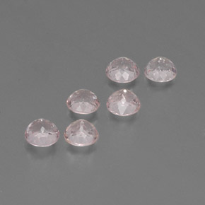Pedras preciosas de morganita rosa natural de  ct, corte redondo, VS