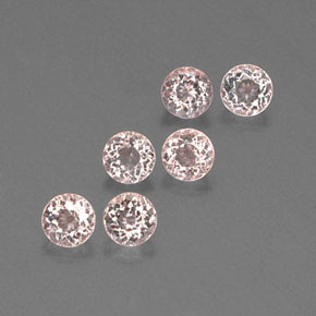 Pedras preciosas de morganita rosa natural de  ct, corte redondo, VS