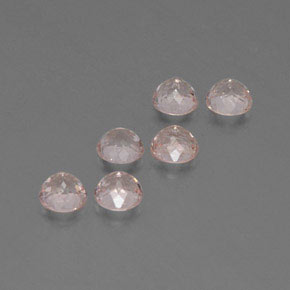 Pedras preciosas de morganita rosa natural de  ct, corte redondo, VS