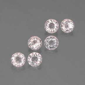 Pedras preciosas de morganita rosa natural de  ct, corte redondo, VS