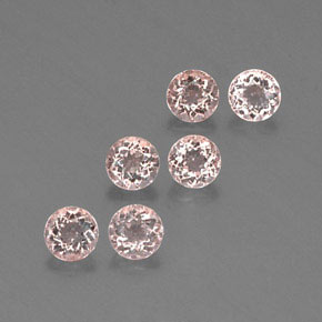Pedras preciosas de morganita rosa natural de  ct, corte redondo, VVS-VS