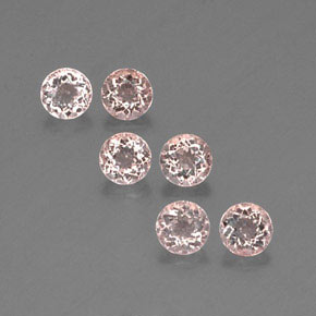 Pedras preciosas de morganita rosa natural de  ct, corte redondo, VVS-VS