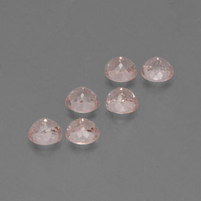 Pedras preciosas de morganita rosa natural de  ct, corte redondo, VVS-VS