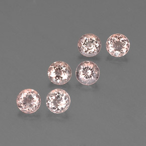 Pedras preciosas de morganita rosa natural de  ct, corte redondo, VS