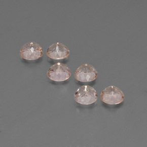 Pedras preciosas de morganita rosa natural de  ct, corte redondo, VS