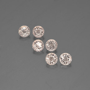 Pedras preciosas de morganita rosa natural de  ct, corte redondo, VS