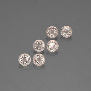 Pedras preciosas de morganita rosa natural de  ct, corte redondo, VS