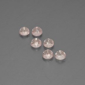 Pedras preciosas de morganita rosa natural de  ct, corte redondo, VS