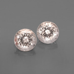 Pedras preciosas de morganita rosa natural de  ct, corte redondo, VVS-VS