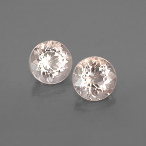 Pedras preciosas de morganita rosa natural de  ct, corte redondo, VVS-VS