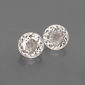 Pedras preciosas de morganita rosa natural de  ct, corte redondo, VS