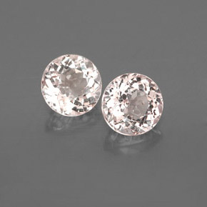 Pedras preciosas de morganita rosa natural de  ct, corte redondo, VS