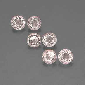 Pedras preciosas de morganita rosa natural de  ct, corte redondo, VS