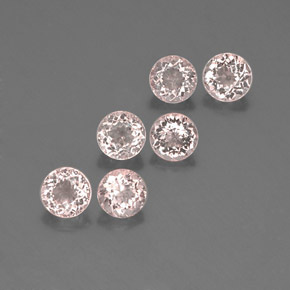 Pedras preciosas de morganita rosa natural de  ct, corte redondo, VS