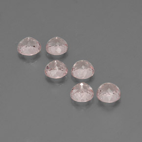 Pedras preciosas de morganita rosa natural de  ct, corte redondo, VS