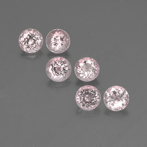 Pedras preciosas de morganita rosa natural de  ct, corte redondo, VVS-VS