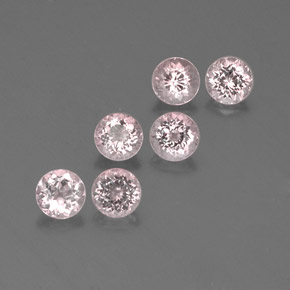 Pedras preciosas de morganita rosa natural de  ct, corte redondo, VVS-VS