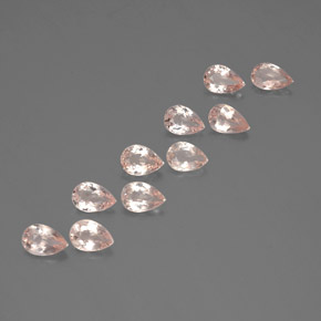Pedras preciosas de morganita rosa natural de  ct, formato de pêra, VS