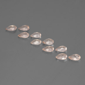 Pedras preciosas de morganita rosa natural de  ct, formato de pêra, VS