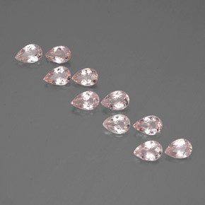 Pedras preciosas de morganita rosa natural de  ct, formato de pêra, VS