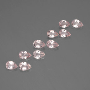 Pedras preciosas de morganita rosa natural de  ct, formato de pêra, VS