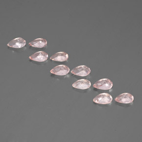 Pedras preciosas de morganita rosa natural de  ct, formato de pêra, VS