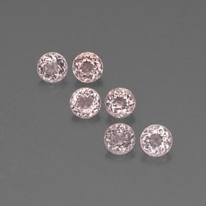 Pedras preciosas de morganita rosa natural de  ct, corte redondo, VS