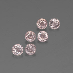 Pedras preciosas de morganita rosa natural de  ct, corte redondo, VS