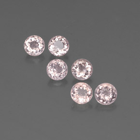 Pedras preciosas de morganita rosa natural de  ct, corte redondo, VS