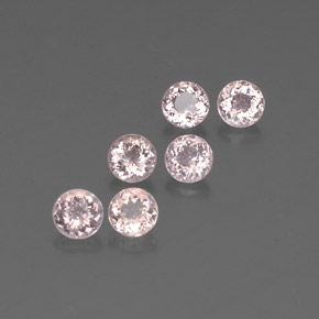 Pedras preciosas de morganita rosa natural de  ct, corte redondo, VS