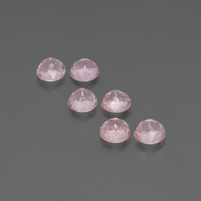 Pedras preciosas de morganita rosa natural de  ct, corte redondo, VS