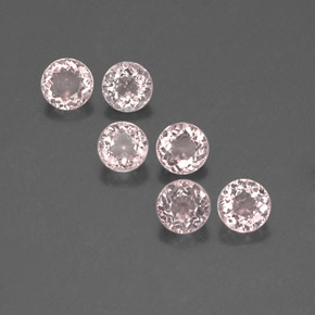 Pedras preciosas de morganita rosa natural de  ct, corte redondo, VVS-VS