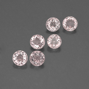 Pedras preciosas de morganita rosa natural de  ct, corte redondo, VVS-VS