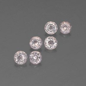 Pedras preciosas de morganita rosa natural de  ct, corte redondo, VVS-VS