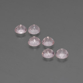 Pedras preciosas de morganita rosa natural de  ct, corte redondo, VVS-VS
