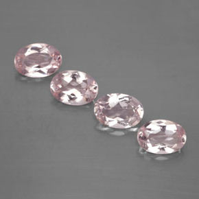 Pedras preciosas de morganita rosa natural de  ct, corte oval, VVS