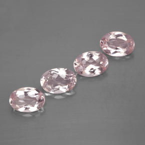 Pedras preciosas de morganita rosa natural de  ct, corte oval, VVS