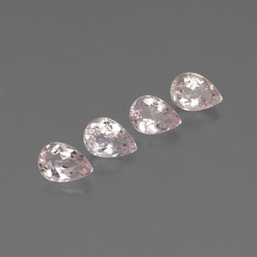 Pedras preciosas de morganita rosa natural de  ct, formato de pêra, VS