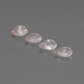 Pedras preciosas de morganita rosa natural de  ct, formato de pêra, VS